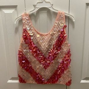 Pink Sequin Top